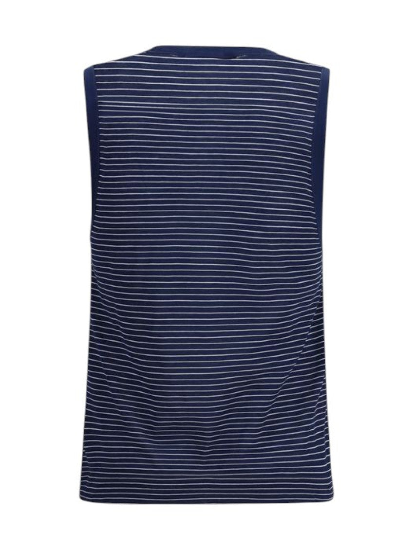 Blue Stripes Round Neck Top 2