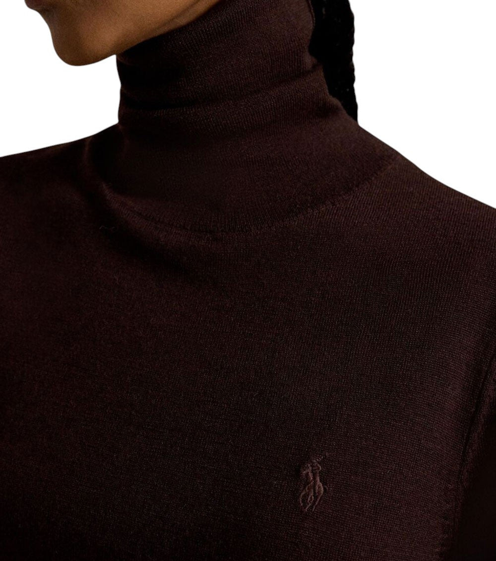 Brown Knitted Turtle Neck Sweater 4