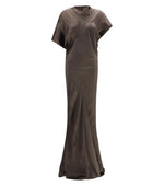 Brown Cowl Neck Maxi Dress 1