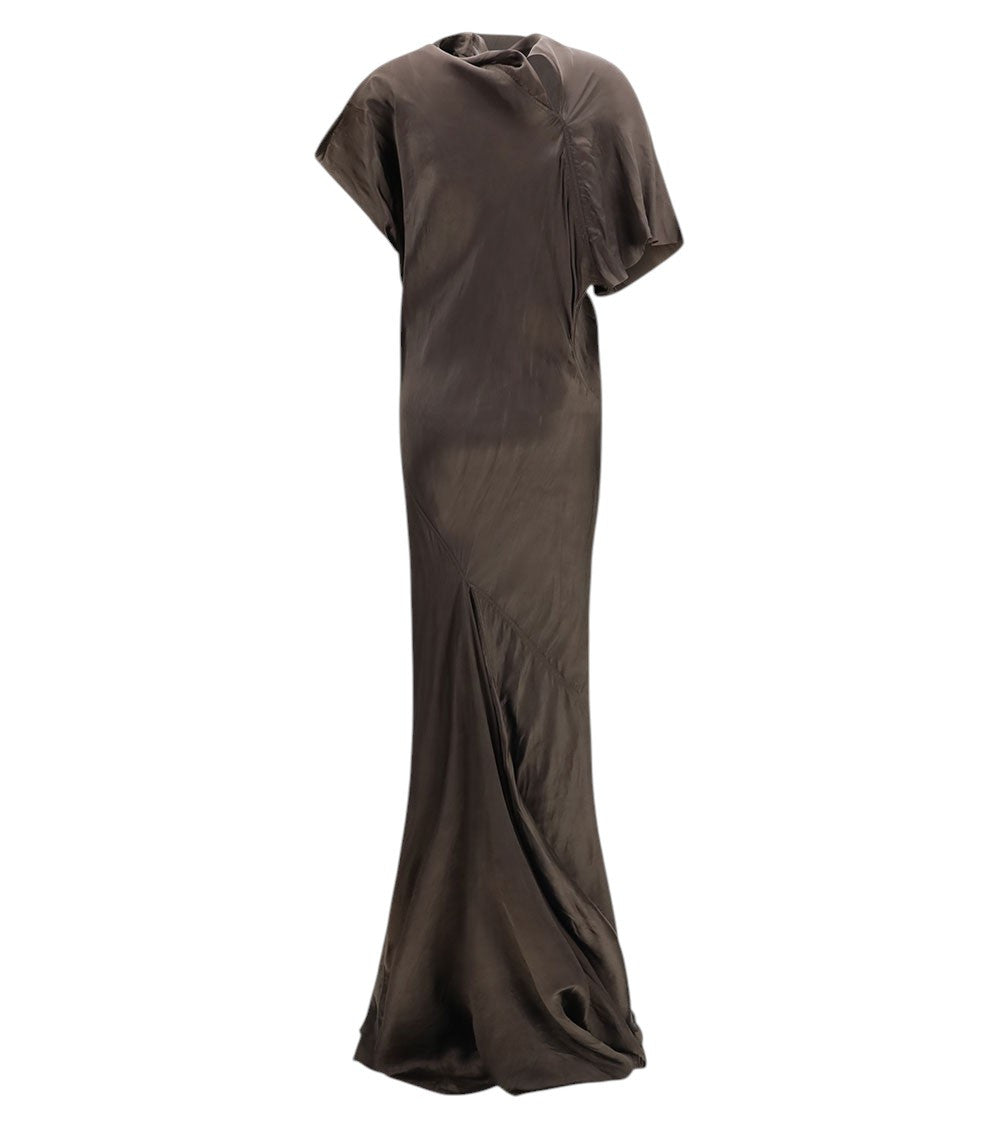 Brown Cowl Neck Maxi Dress 2