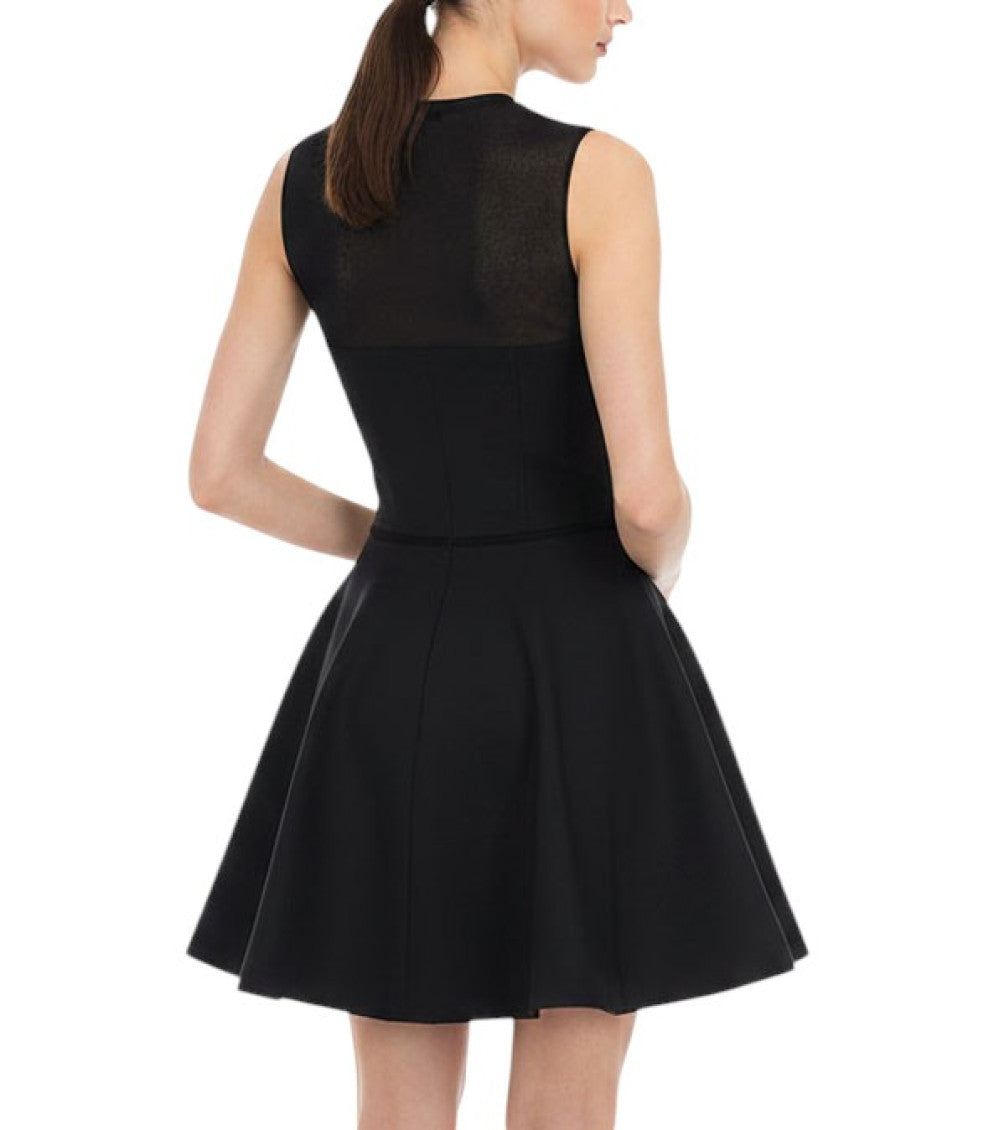 Black Crew Neck Mini Dress 2