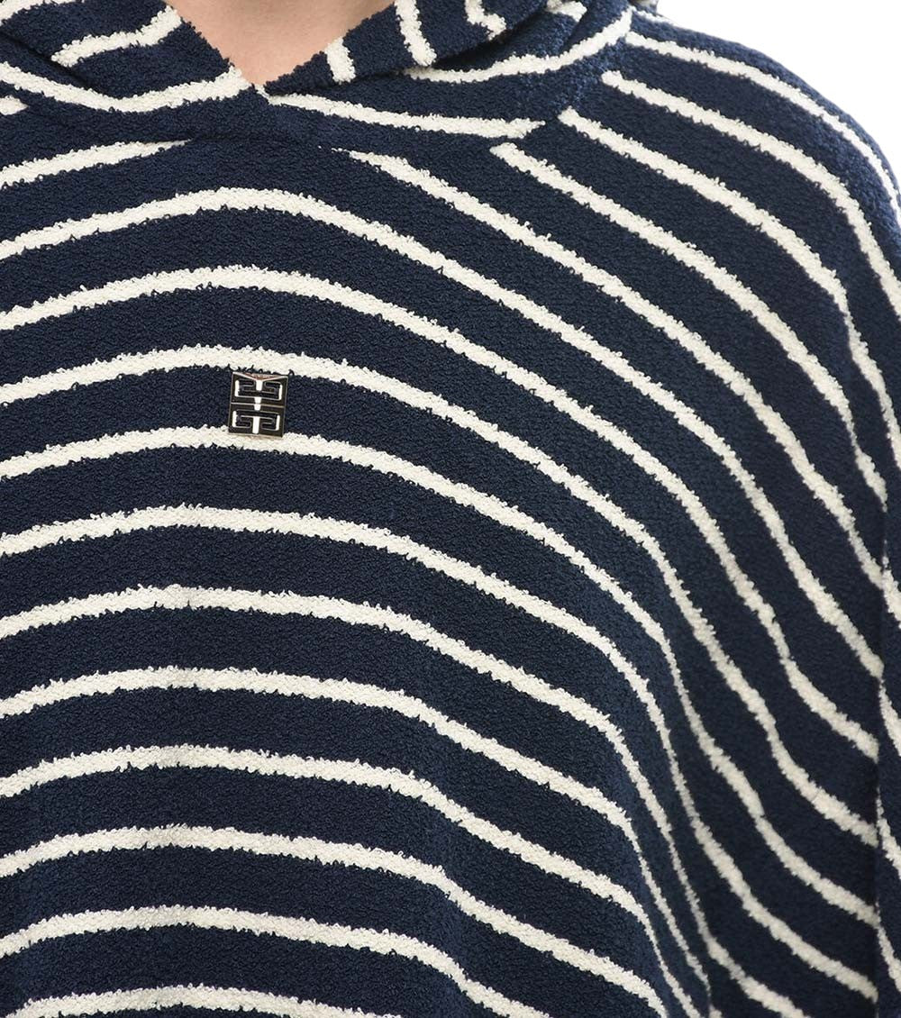 Blue Stripes Hood Sweatshirt 3