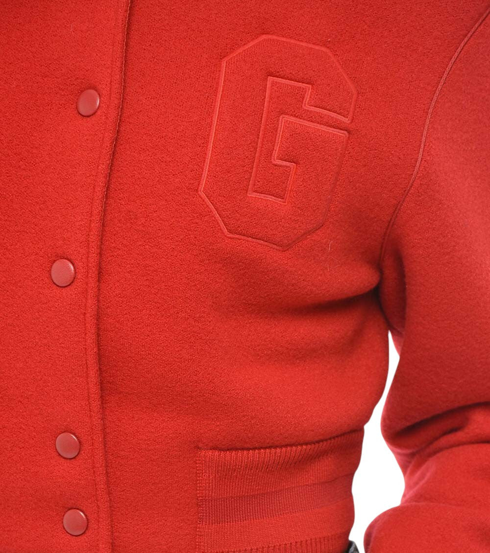 Red Logo Mandarin Collar Jacket 3