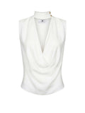 White Mock Collar Top 1