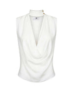 White Mock Collar Top 1