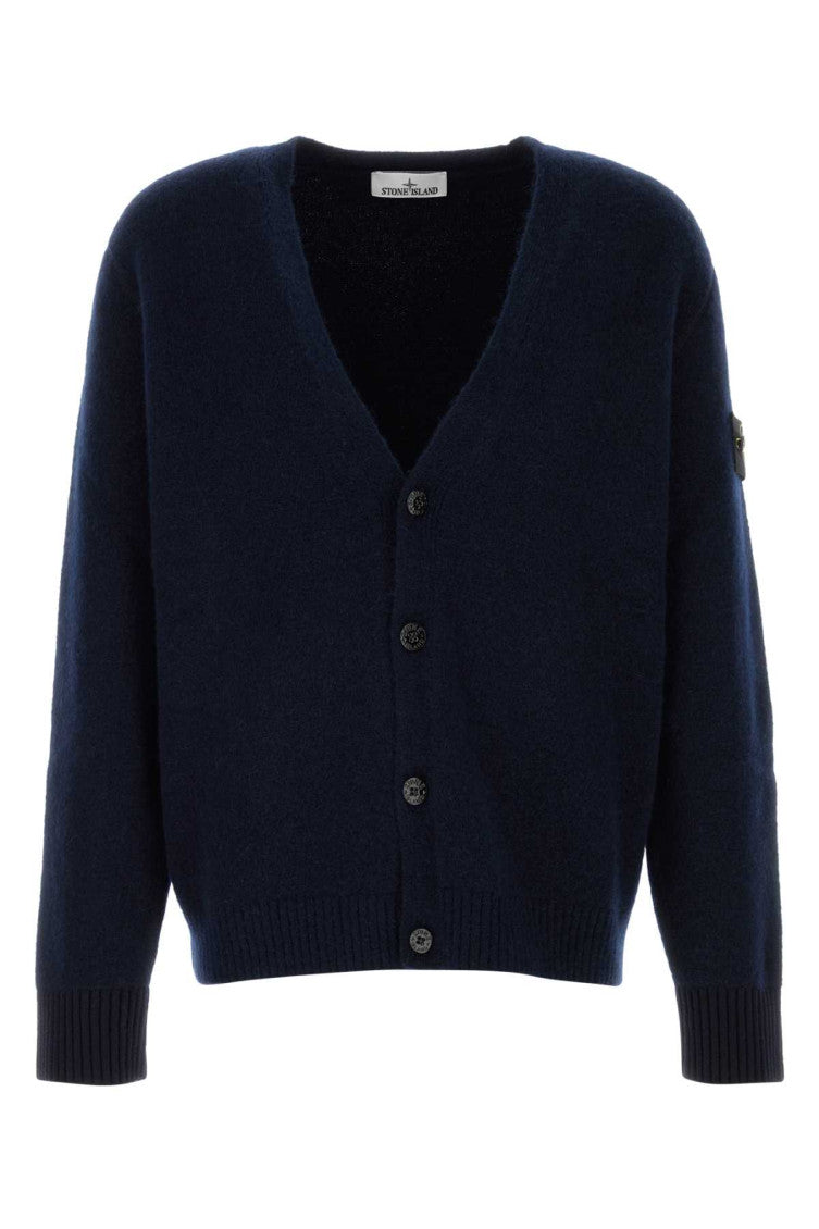 Navy Blue V Neck Cardigan 1