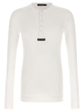 White Slim Henley T-Shirt 1