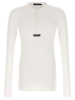 White Slim Henley T-Shirt 1