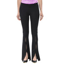 Black Bootcut Flat Front Pants 1