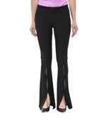 Black Bootcut Flat Front Pants 1