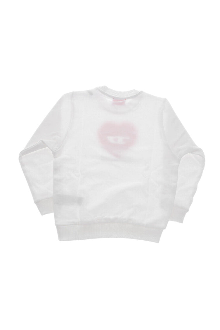 Girls White Graphic Sweatshirt 2