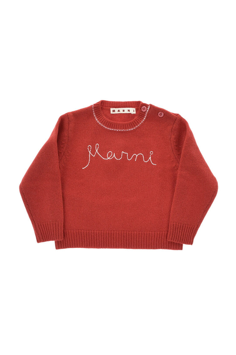 Babies Red Embroidered Sweater 1