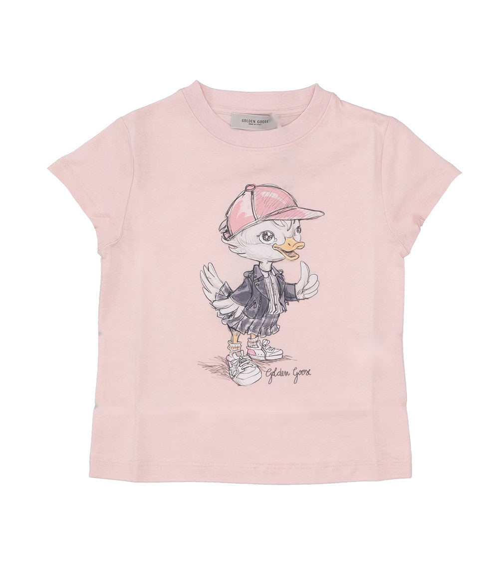 Girls Pink Graphic T-Shirt 1