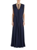 Blue V Neck Maxi Dress 1