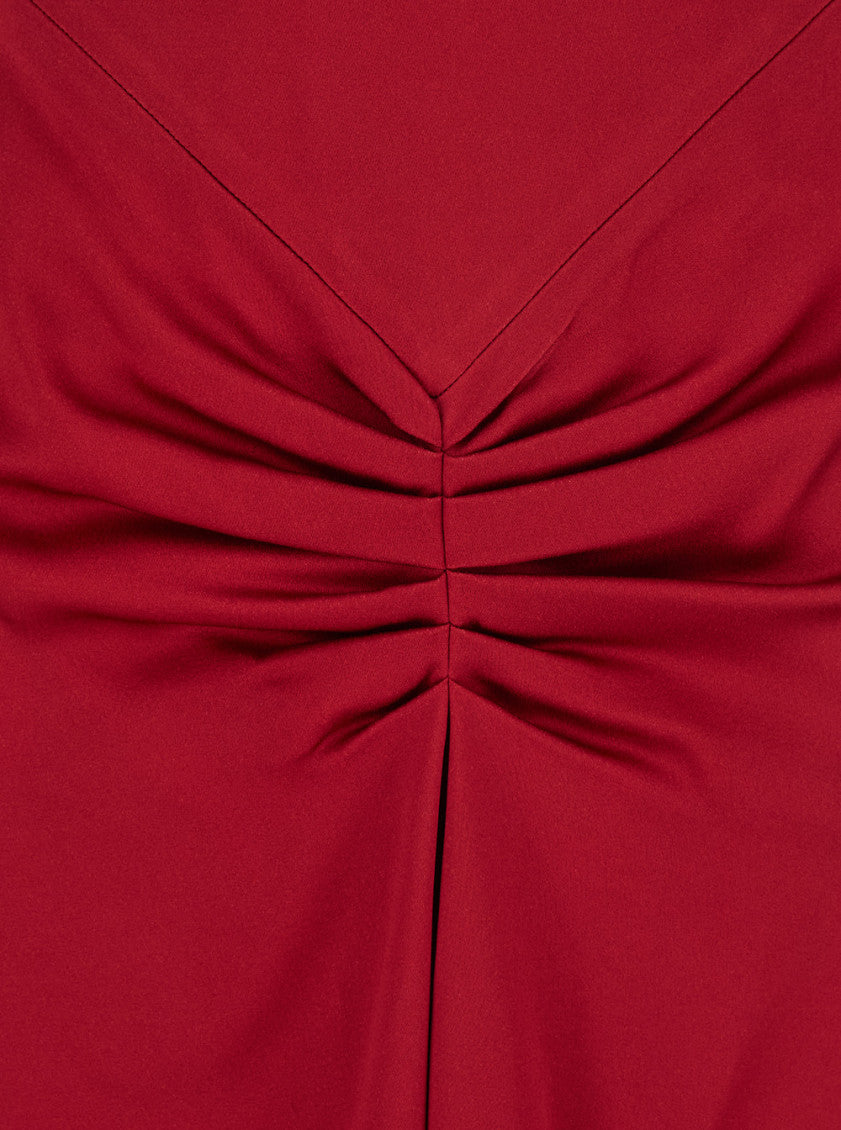 Red Crew Neck Maxi Dress 3
