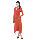 Red Round Neck Maxi Dress 1