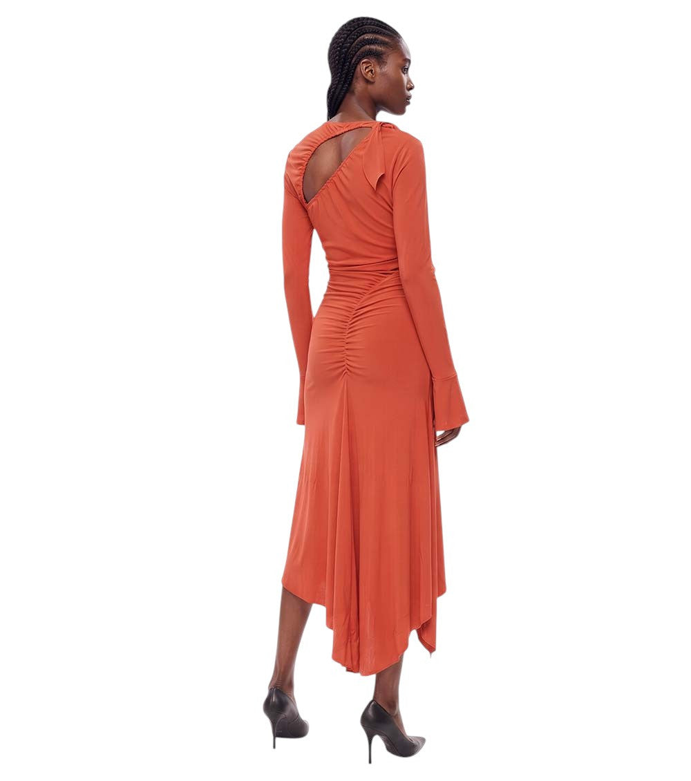 Red Round Neck Maxi Dress 2