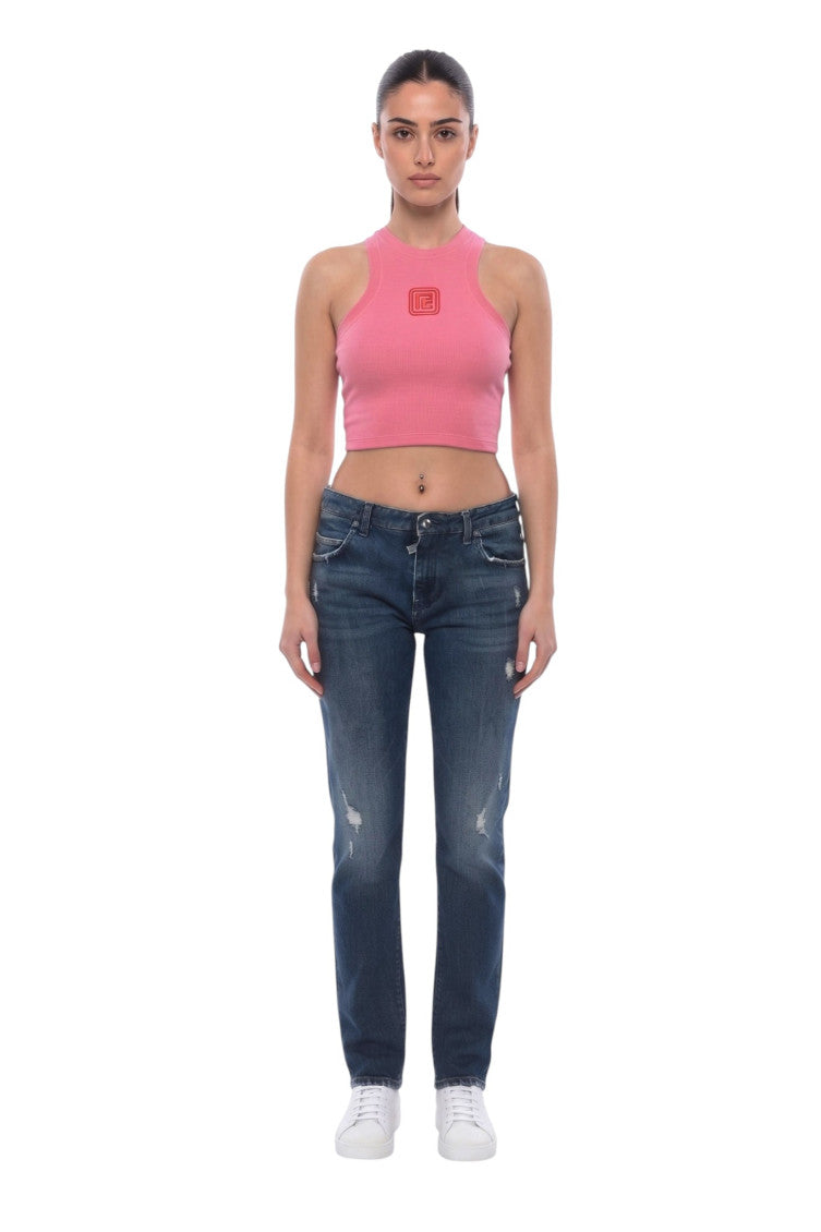 Pink Logo Crew Neck Top 4