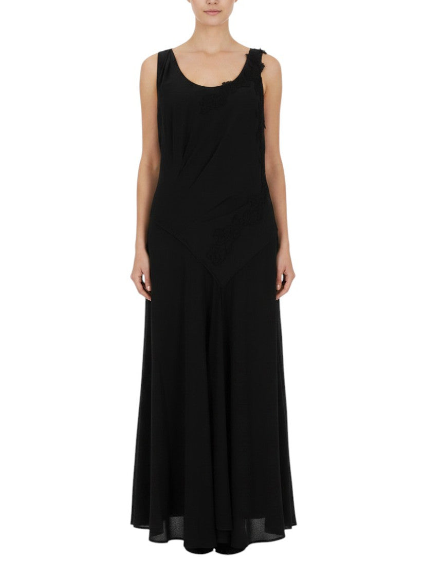 Black Lace Scoop Neck Maxi Dress 1