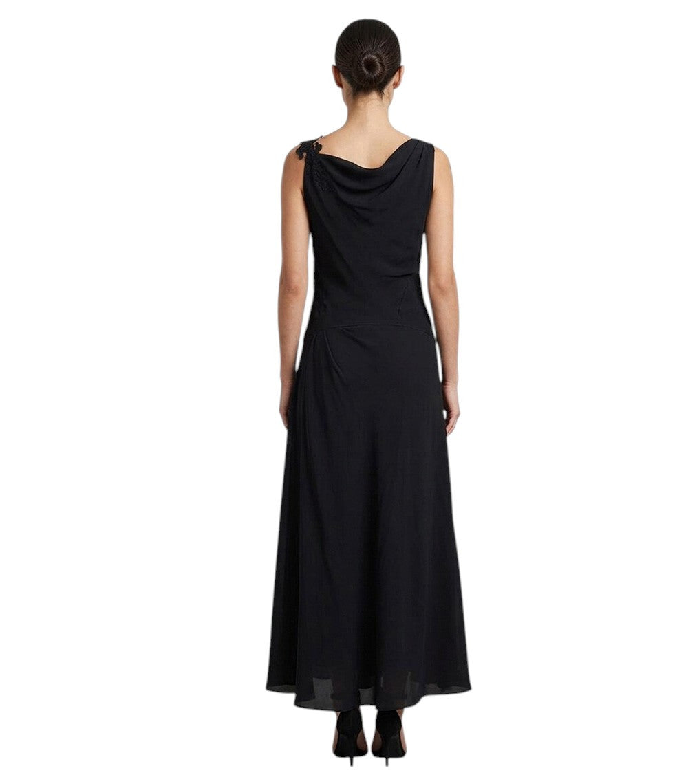 Black Lace Scoop Neck Maxi Dress 2