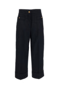 Black Straight Flat Front Pants 1