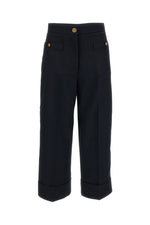 Black Straight Flat Front Pants 1