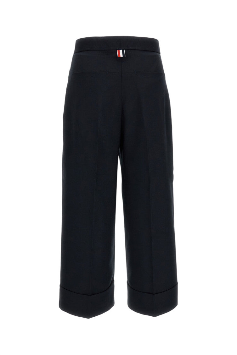 Black Straight Flat Front Pants 2