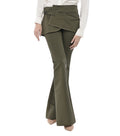 Dark Green Slim Bootcut Pants 1