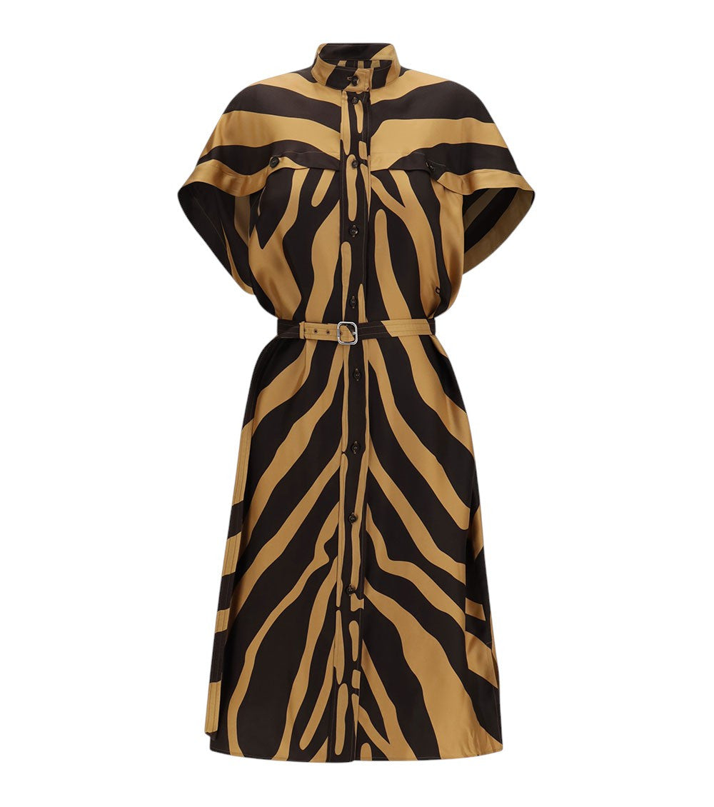 Brown Animal Print Dress 1
