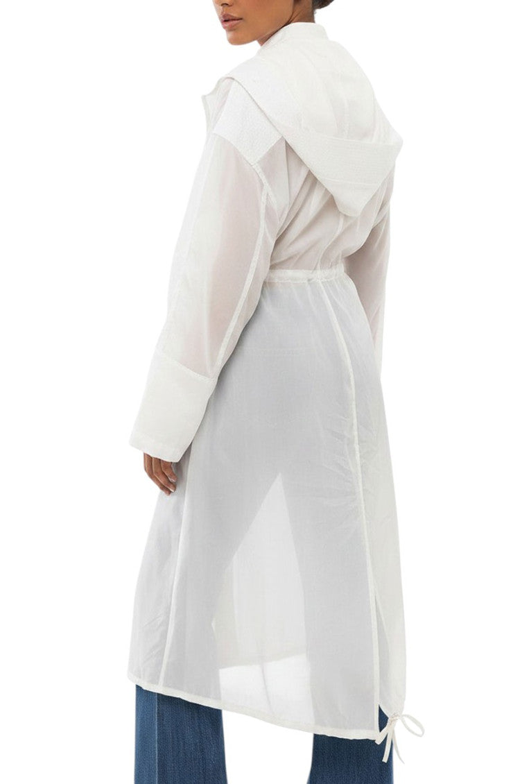 White Hood Trench Coat 2
