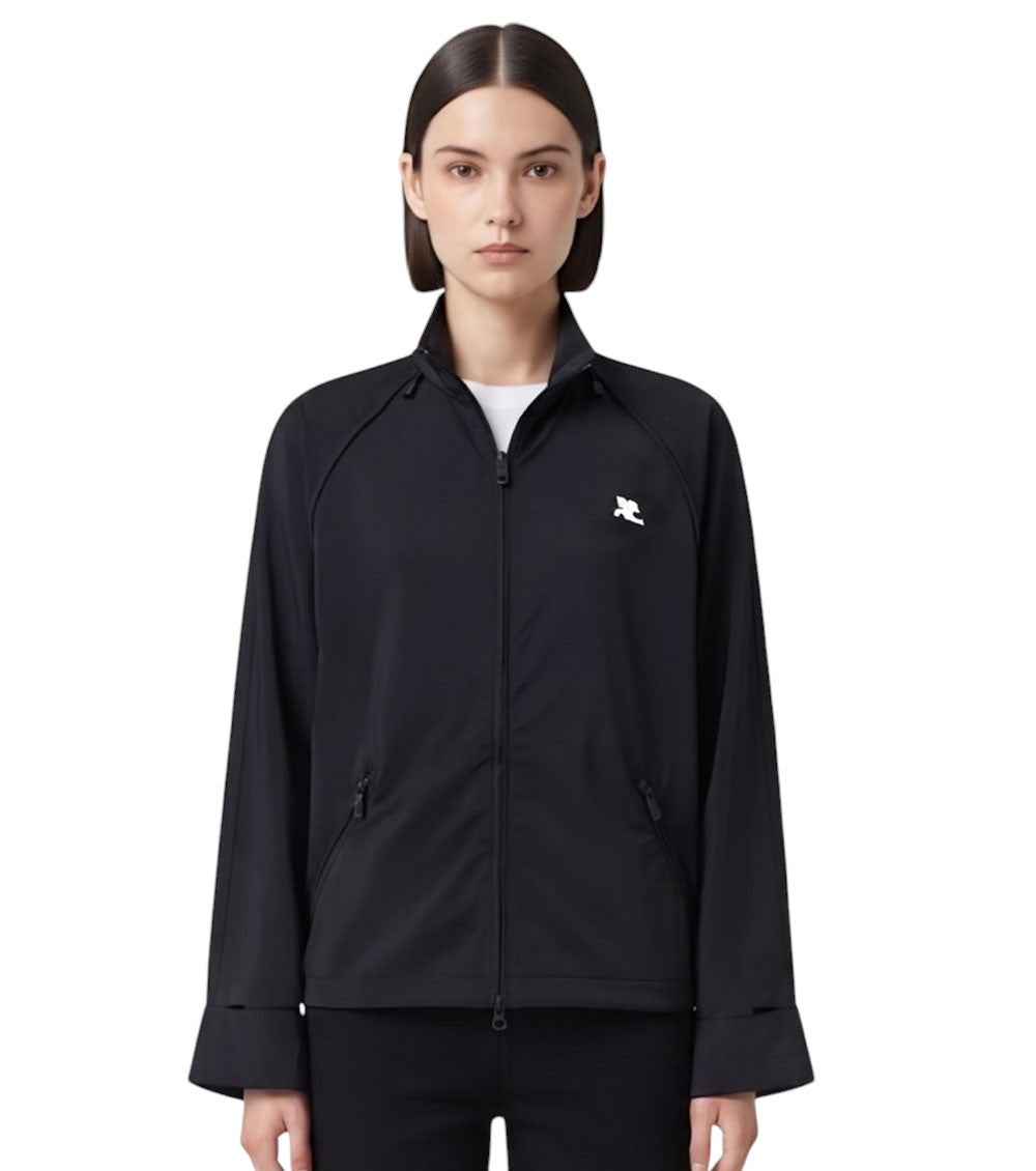 Black Mock Collar Jacket 1