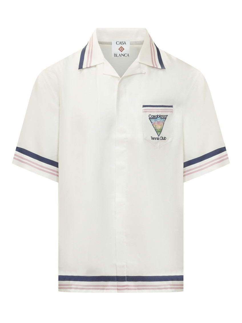White Graphic Logo Shirt 1
