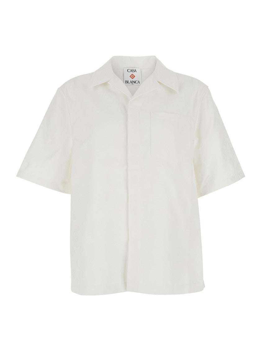 White Relaxed Solid Shirt 1