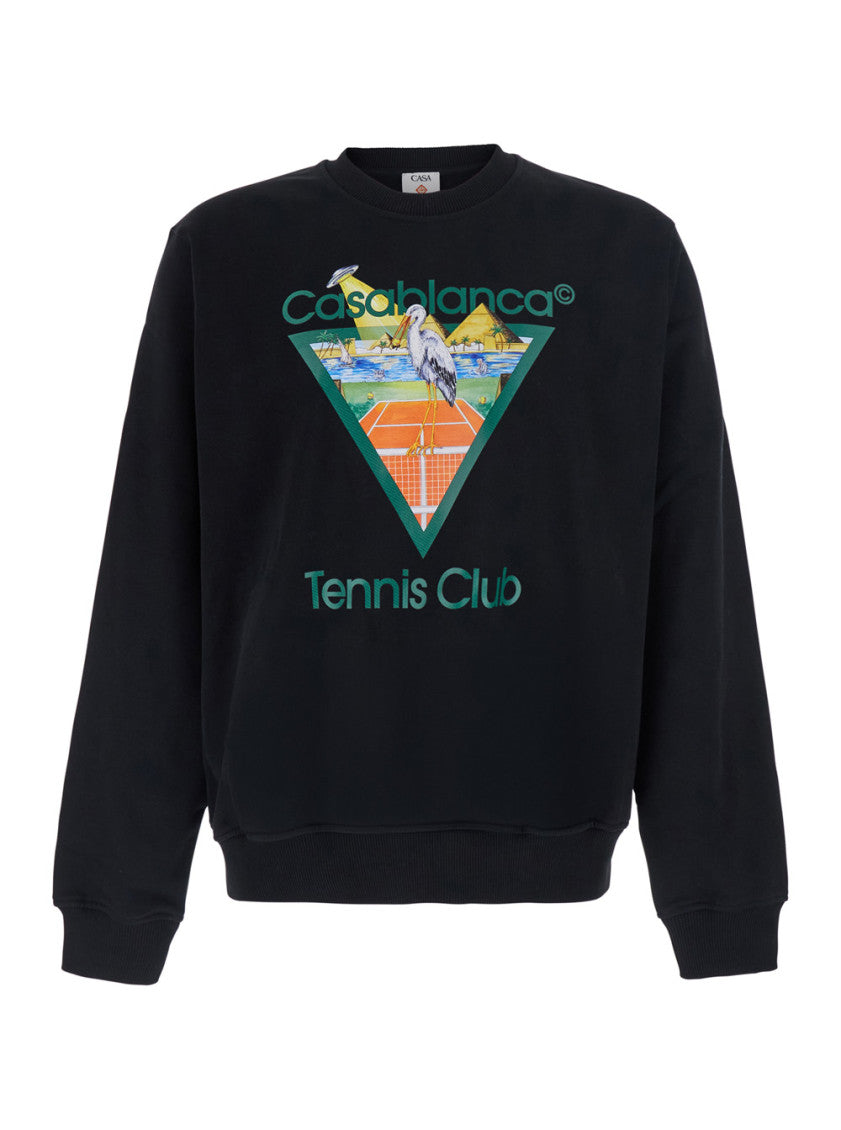 Black Graphic Logo Sweatshirt 1