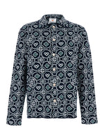 Blue Regular Jacquard Shirt 1