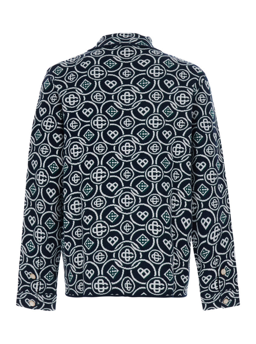 Blue Regular Jacquard Shirt 2