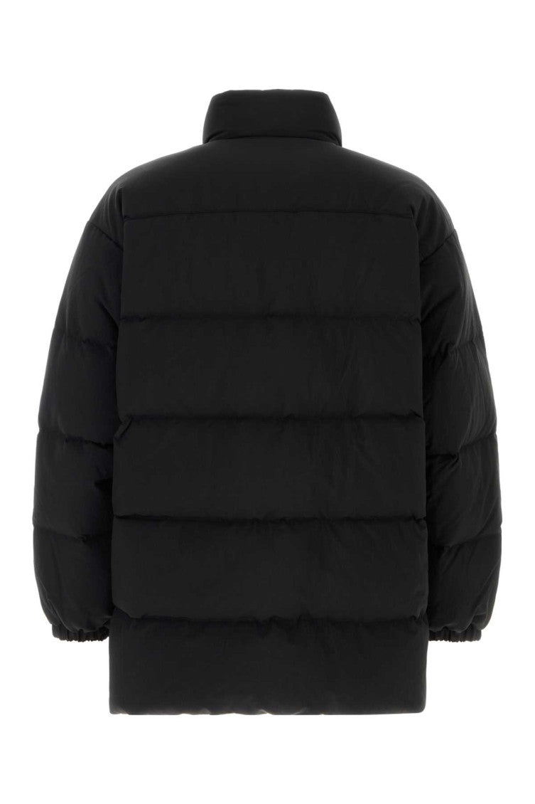 Black Mock Collar Down Jacket 2