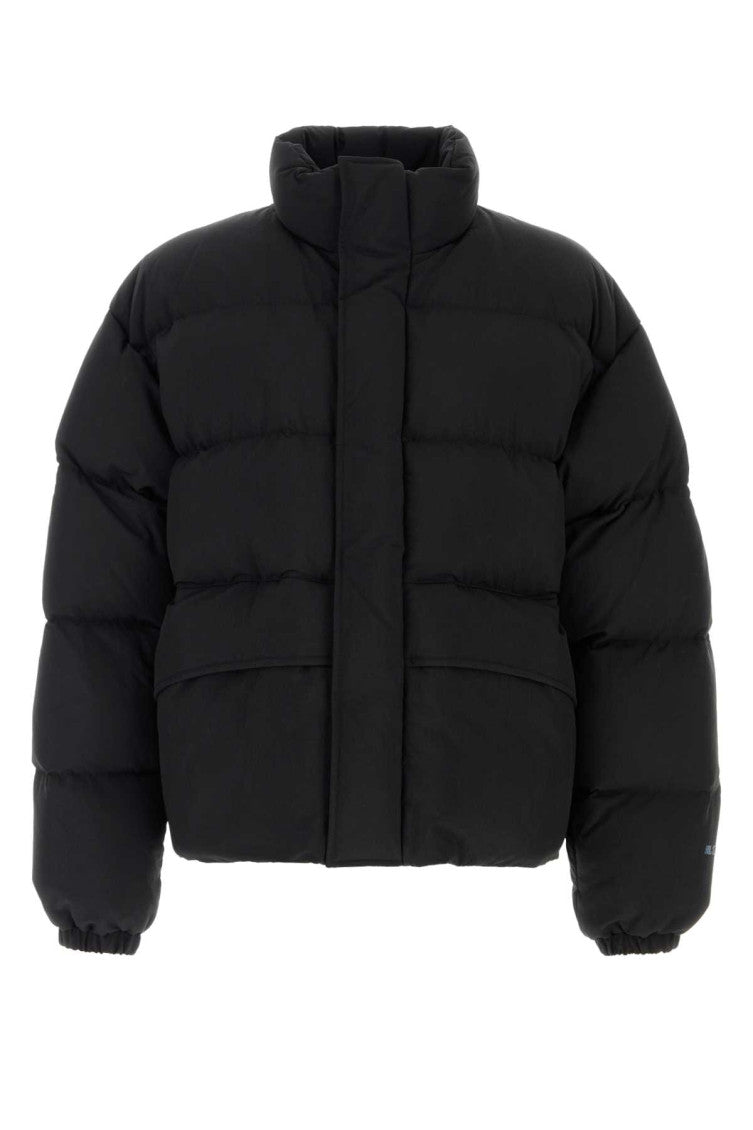 Black Mock Collar Down Jacket 1