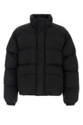 Black Mock Collar Down Jacket 1