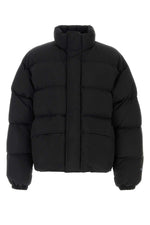 Black Mock Collar Down Jacket 1