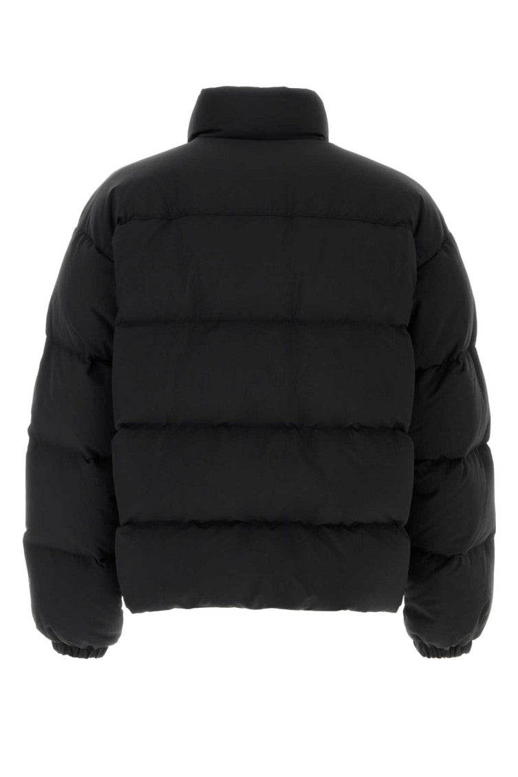 Black Mock Collar Down Jacket 2