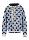 Light Blue Jacquard Hoodie 1
