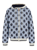 Light Blue Jacquard Hoodie 1