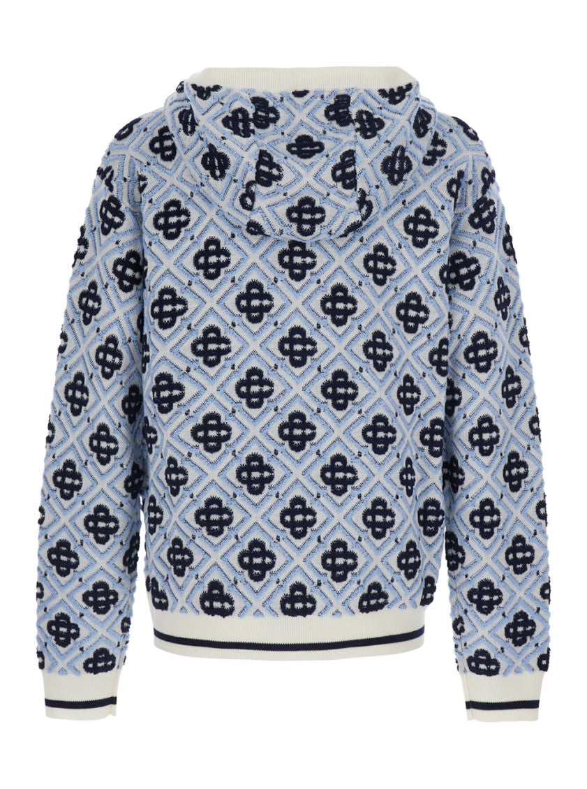 Light Blue Jacquard Hoodie 2