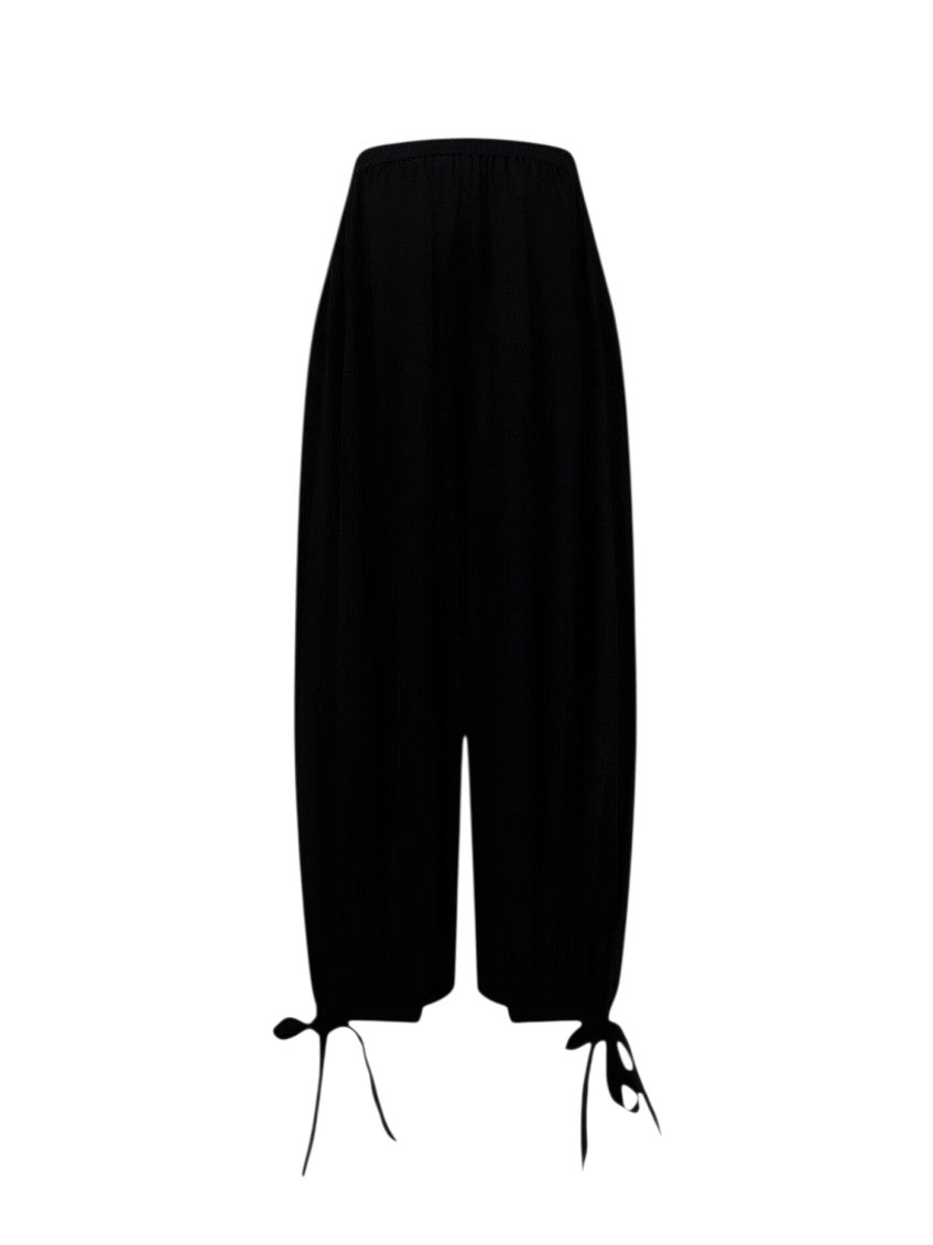 Black Loose Elasticated Pants 2