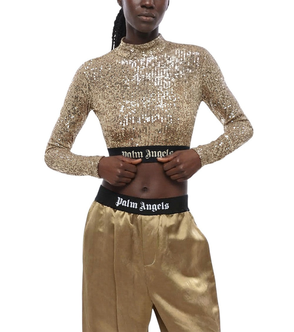 Gold Embellished Mock Collar Top 1