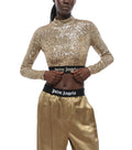 Gold Embellished Mock Collar Top 1