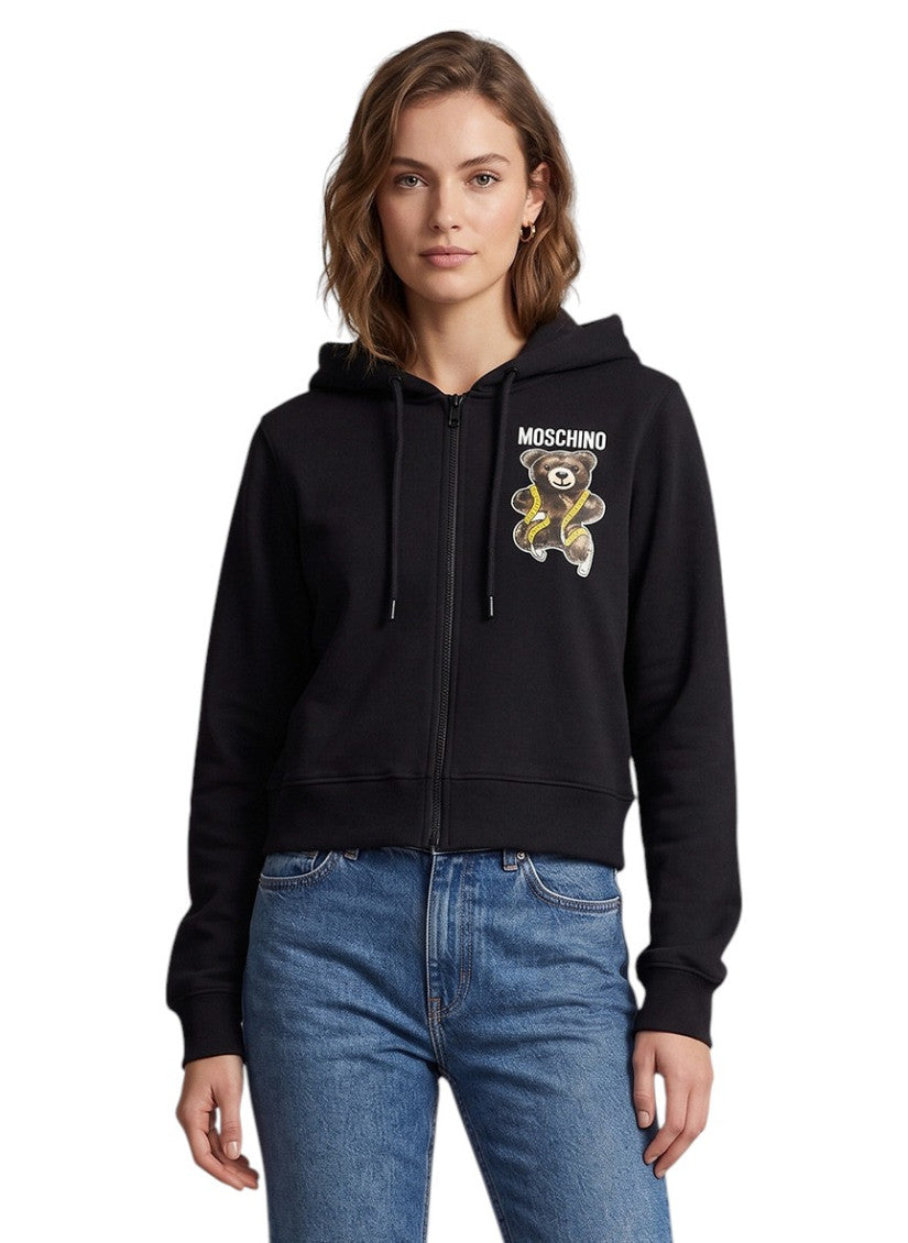 Black Graphic Hood Sweatshirt 1
