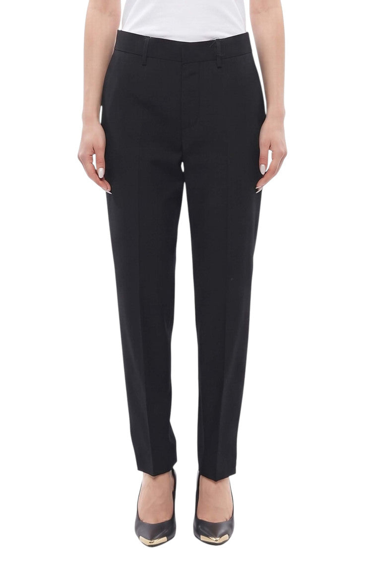 Black Tailored Flat Front Pants 1