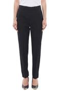 Black Tailored Flat Front Pants 1